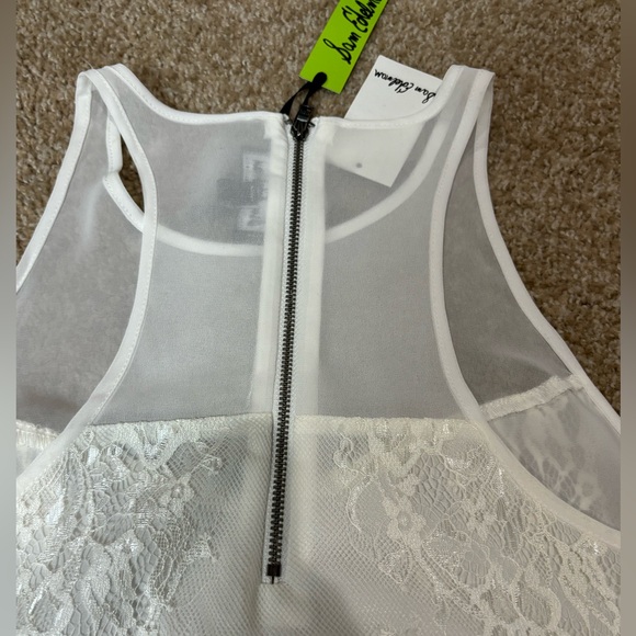 Sam Edelman white lace zip up tank top size S-NWT - Picture 10 of 11